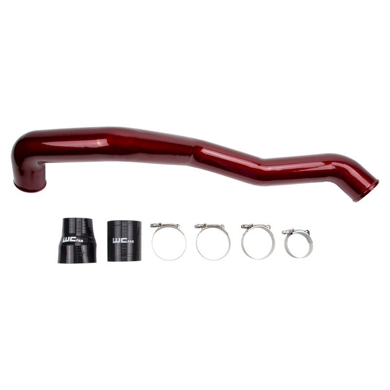 Wehrli 11-16 Chevrolet 6.6L LML Duramax Driver Side 3in Intercooler Pipe - WCFab Red Wehrli Intercooler Pipe Kits AXOPROS