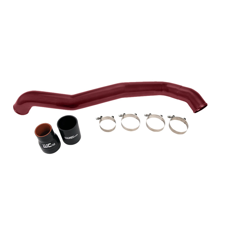 Wehrli 11-16 Chevrolet 6.6L LML Duramax Driver Side 3in Intercooler Pipe - WCFab Red Wehrli Intercooler Pipe Kits AXOPROS