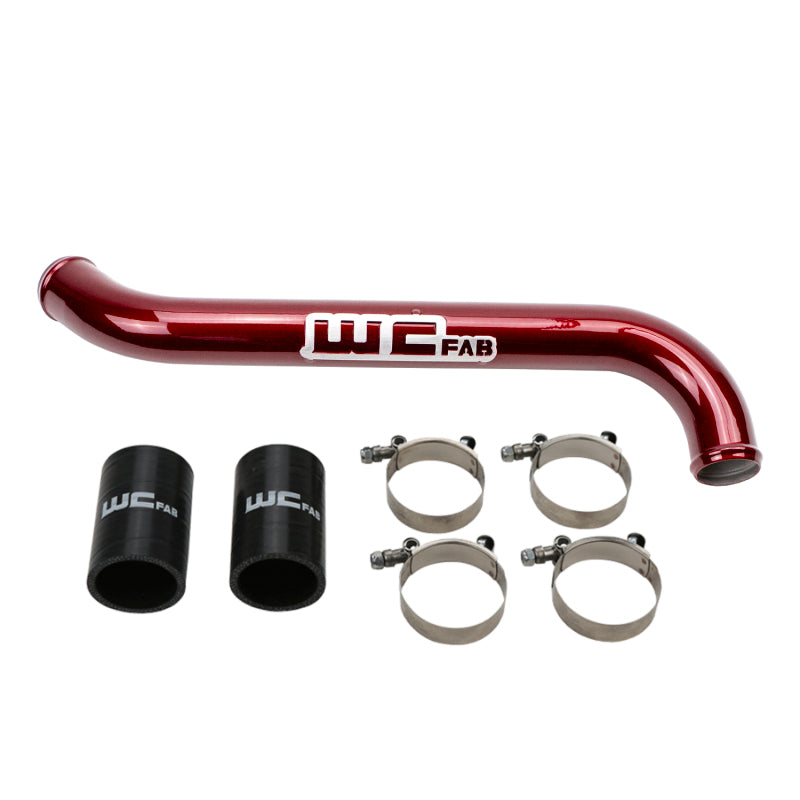 Wehrli 11-16 Chevrolet 6.6L LML Duramax Upper Coolant Pipe - Gloss White Wehrli Radiator Hoses AXOPROS
