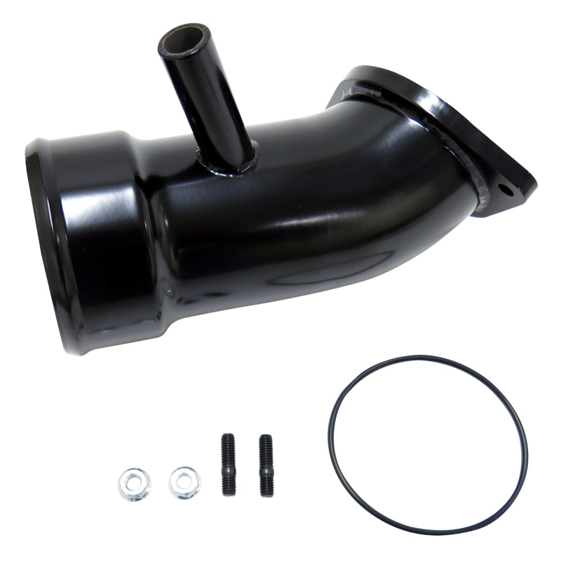 Wehrli 17-19 Chevrolet 6.6L L5P Duramax 3.5in Intake Horn w/PCV Port - Gloss Black Wehrli Air Intake Components AXOPROS