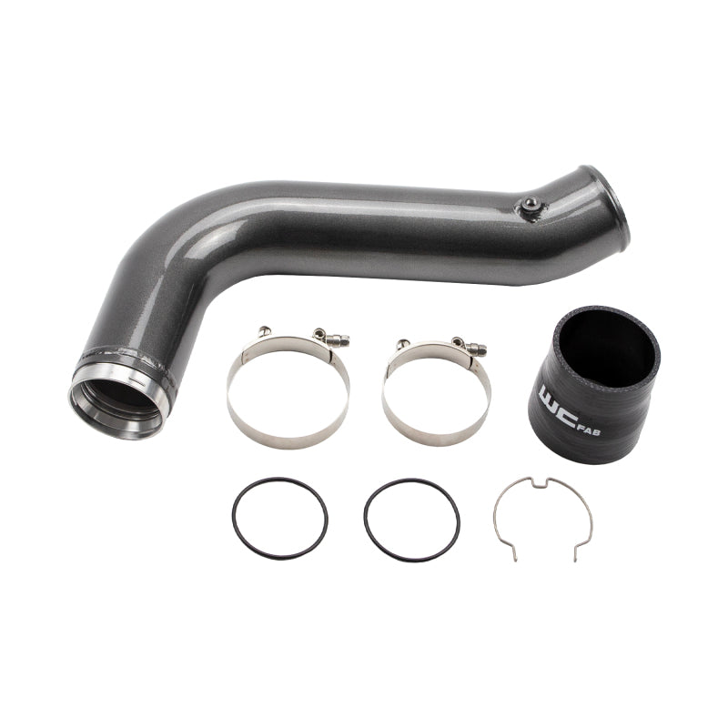 Wehrli 17-19 Chevrolet 6.6L L5P Duramax Passenger Side 3.5in Intercooler Pipe - Gloss Black Wehrli Intercooler Pipe Kits AXOPROS