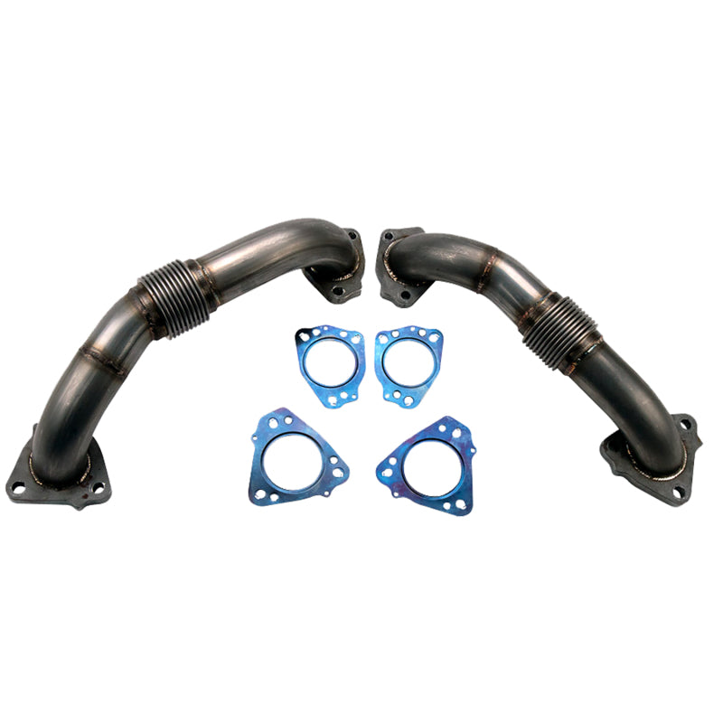 Wehrli 17-24 Chevrolet 6.6L L5P Duramax 2in Stainless Up Pipe Kit w/Gaskets Wehrli Connecting Pipes AXOPROS