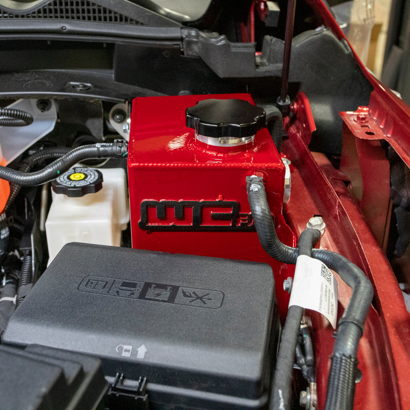 Wehrli 20-24 Chevrolet-GMC 6.6L L5P Duramax OEM Placement Coolant Tank Kit - WCFab Red Wehrli Coolant Reservoirs AXOPROS