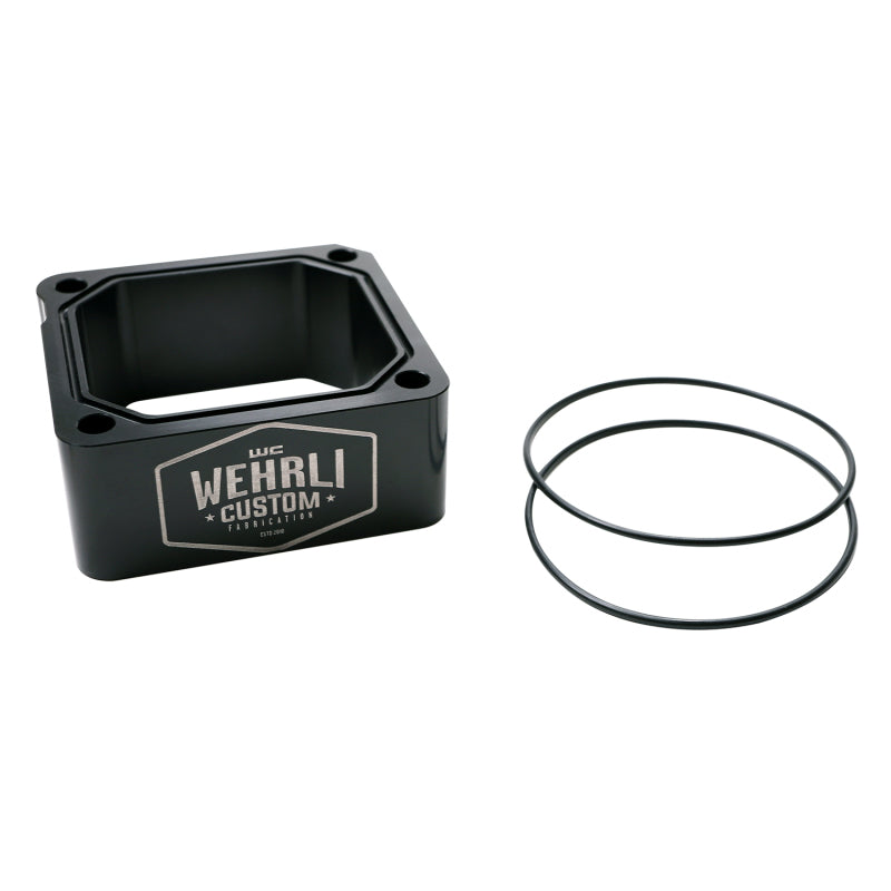 Wehrli 98.5-07 Dodge 5.9L Cummins Billet Intake Spacer Kit - Black Anodized & Engraved Finish Wehrli Block Off Plates AXOPROS