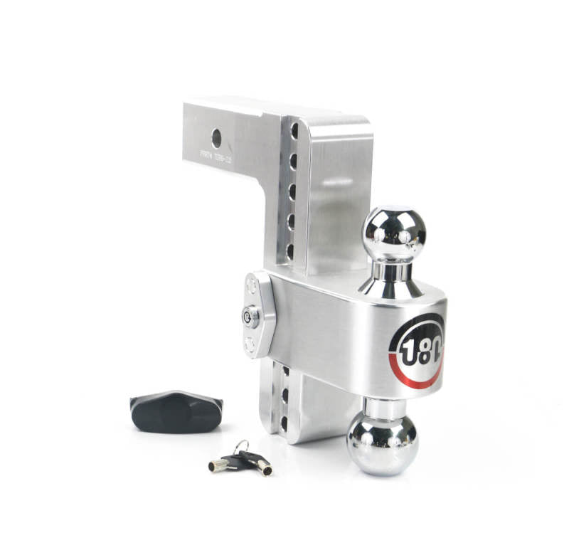 Weigh Safe 180 Hitch 8in Drop Hitch & 2.5in Shank (10K/18.5K GTWR) - Aluminum Weigh Safe Hitch Ball Mounts AXOPROS