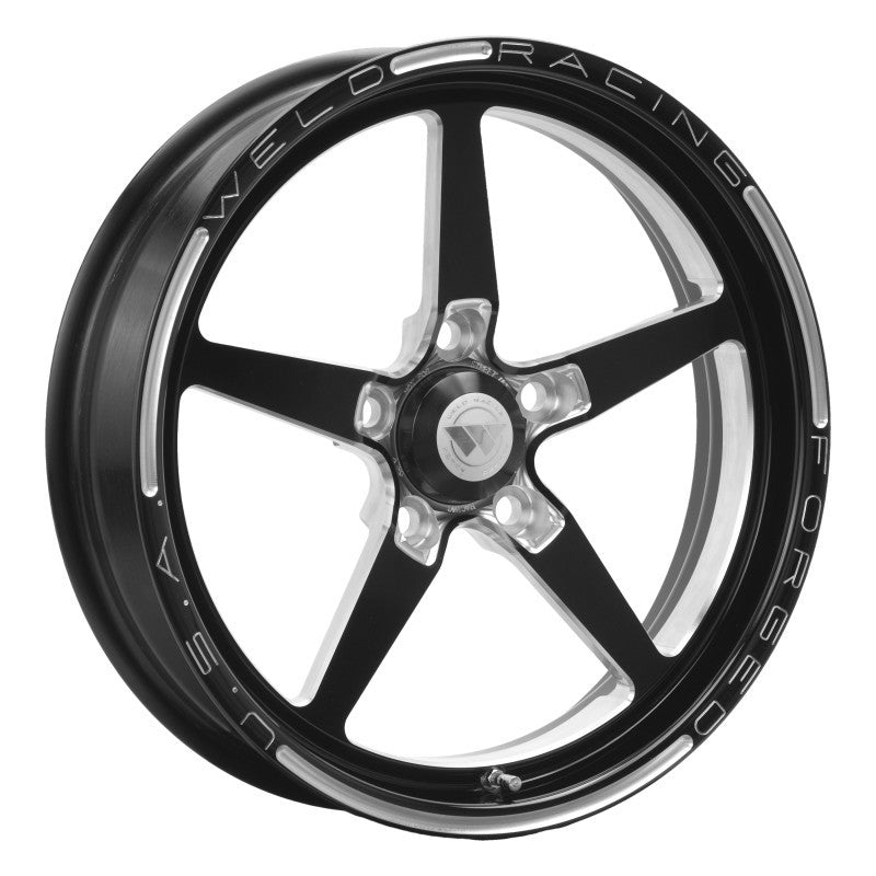 Weld Alumastar 1-Piece 17x4.5 / 5x4.5 BP / 2.25in. BS Black Wheel - Non-Beadlock Weld Wheels - Forged AXOPROS