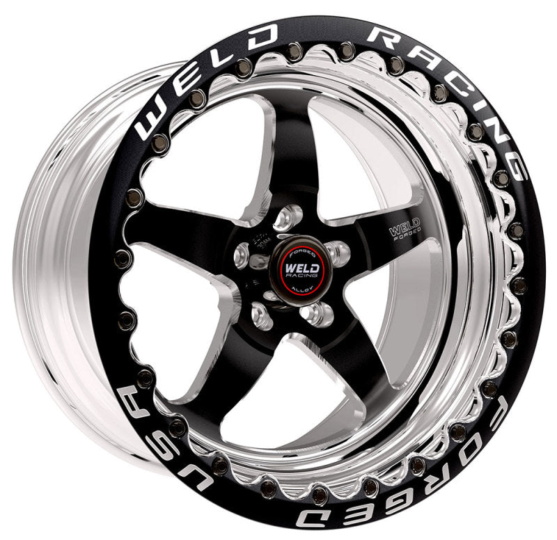 Weld S71 17x10 / 5x4.5 BP / 7.9in. BS Black Wheel (Low Pad) - Black Single Beadlock MT Weld Wheels - Forged AXOPROS