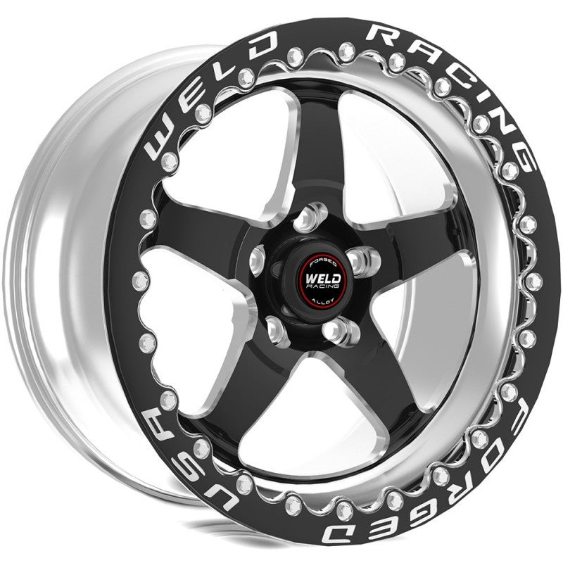 Weld S71 17x10 / 5x5 BP / 7.2in. BS 43mm O/S Black Wheel (HighPad) - Single Beadlock Weld Wheels - Forged AXOPROS
