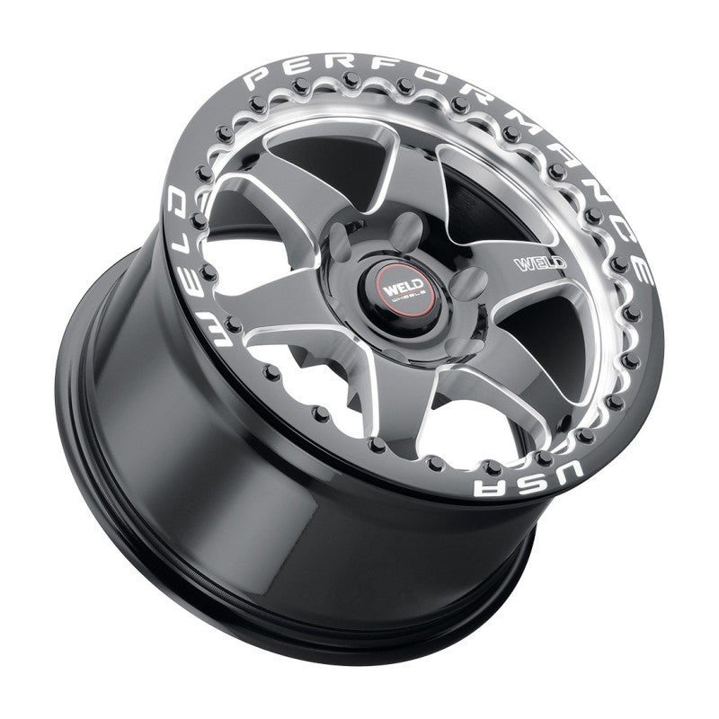 Weld S909 15x10 Ventura 6 Beadlock 6x139.7 ET38 BS7.00 Gloss BLK MIL DIA 106.1 Weld Wheels - Cast AXOPROS