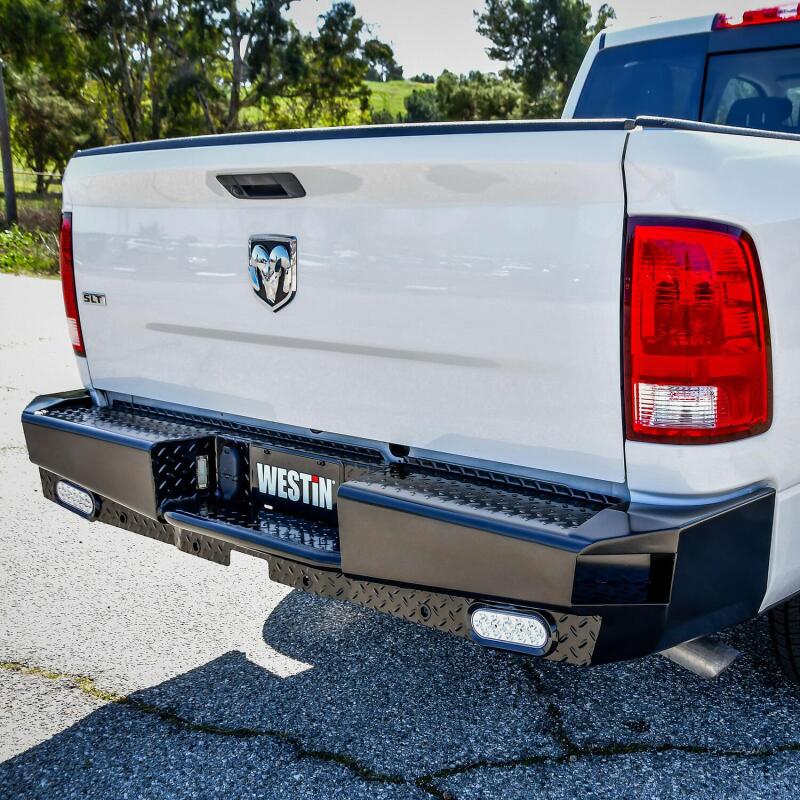 Westin 09-18 Ram 1500 HDX Bandit Rear Bumper - Black Westin Bumpers - Steel AXOPROS