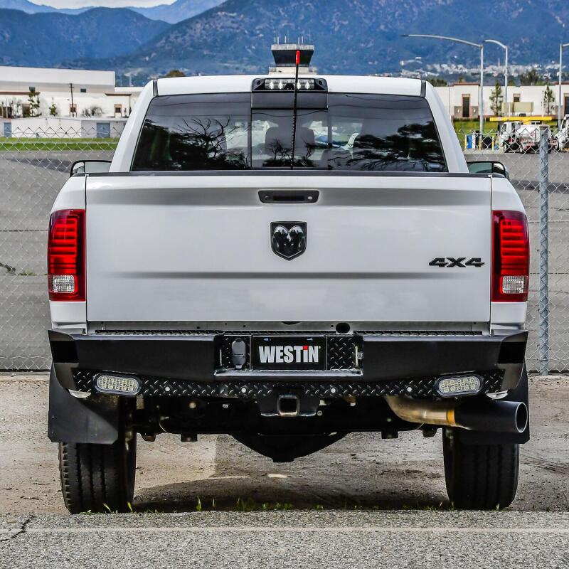 Westin 09-18 Ram 1500 HDX Bandit Rear Bumper - Black Westin Bumpers - Steel AXOPROS