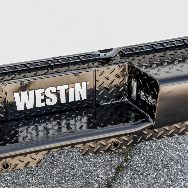 Westin 09-18 Ram 1500 HDX Bandit Rear Bumper - Black Westin Bumpers - Steel AXOPROS