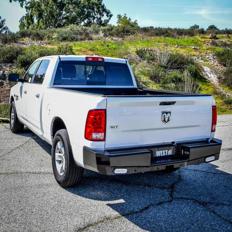 Westin 09-18 Ram 1500 HDX Bandit Rear Bumper - Black Westin Bumpers - Steel AXOPROS