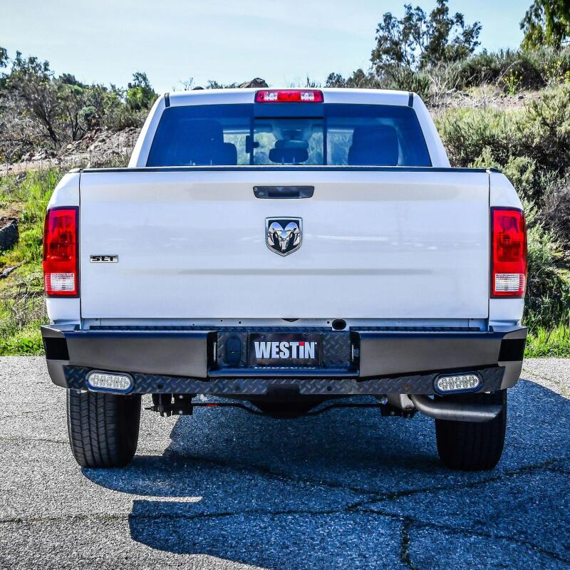 Westin 09-18 Ram 1500 HDX Bandit Rear Bumper - Black Westin Bumpers - Steel AXOPROS