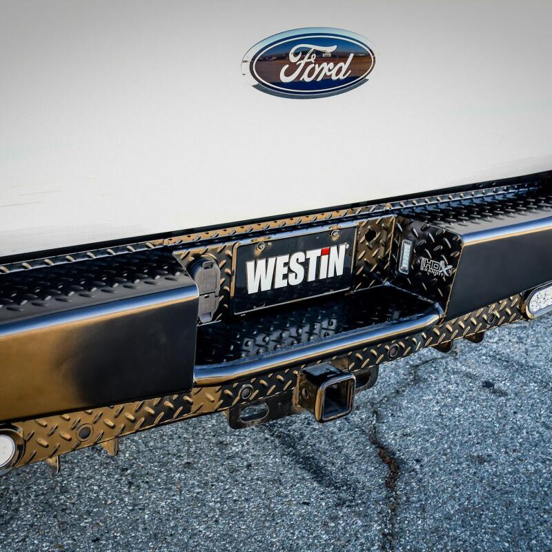 Westin 17-21 Ford F-250/350 HDX Bandit Rear Bumper - Black Westin Bumpers - Steel AXOPROS