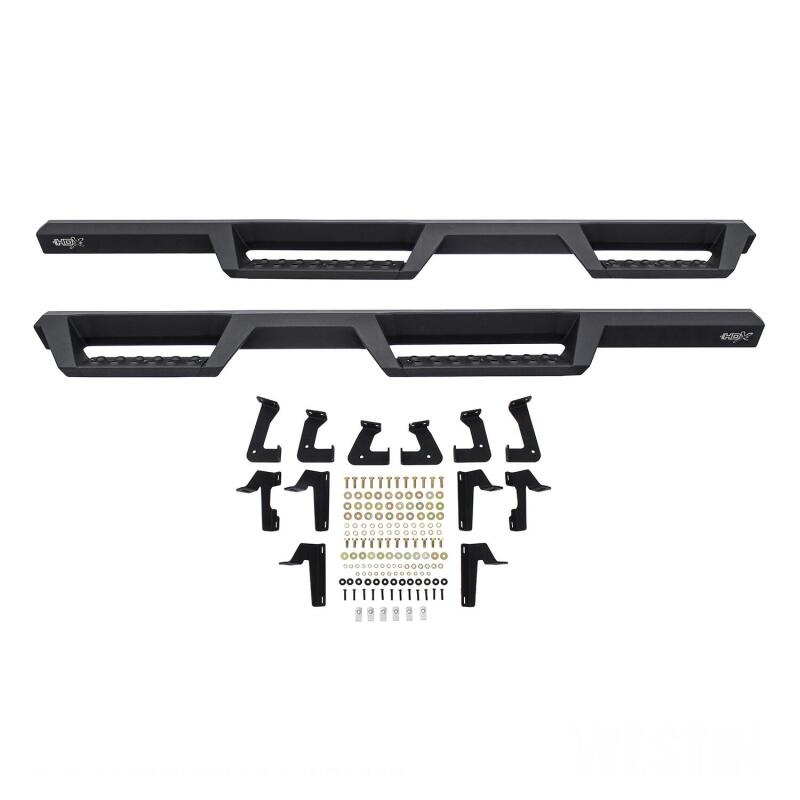 Westin 18-20 Jeep Wrangler JL Unlimited 4DR HDX Drop Nerf Step Bars - Textured Black Westin Nerf Bars AXOPROS
