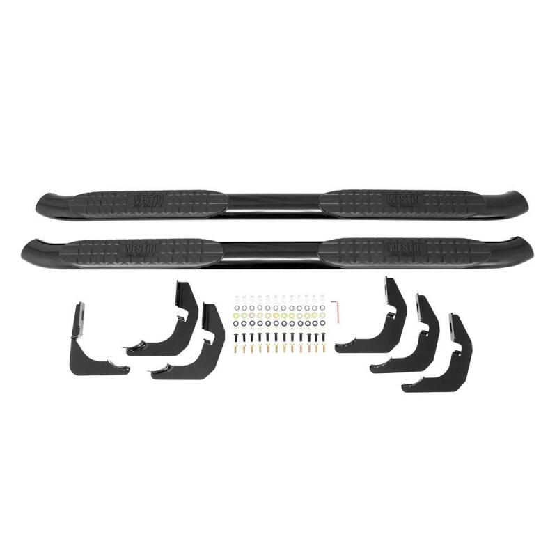 Westin 2015-2018 Ford F-150 SuperCrew PRO TRAXX 4 Oval Nerf Step Bars - Black Westin Nerf Bars AXOPROS