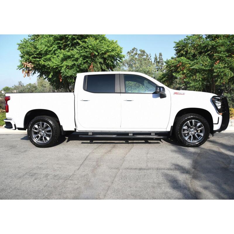 Westin 2019 Chevrolet Silverado/Sierra 1500 Crew Cab Non LD PRO TRAXX 4 Oval Nerf Step Bars - Black Westin Nerf Bars AXOPROS