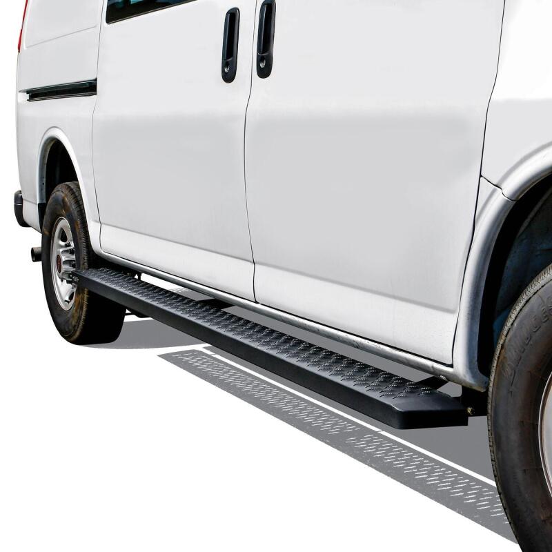Westin Ford Transit Van 150/250/350 (46in Driver & 97in. Pass) Grate Steps Running Boards - Tex. Blk Westin Running Boards AXOPROS