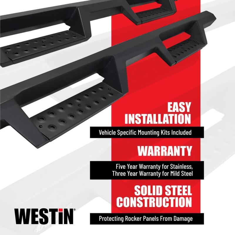 Westin/HDX 09-18 Dodge/Ram 1500 Crew Cab / 25/3500 Crew Drop Nerf Step Bars - Textured Black Westin Nerf Bars AXOPROS