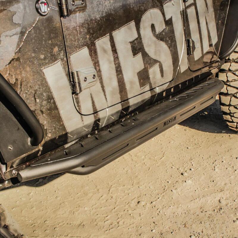 Westin/Snyper 2018+ Jeep Wrangler JL Unlimited 4DR Triple Tube Rock Rail Steps - Textured Black Westin Body Armor & Rock Rails AXOPROS