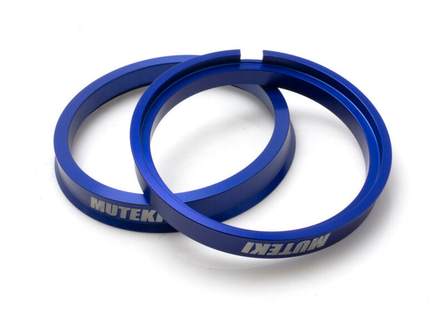 Wheel Mate Muteki Tesla Hub Ring Set 73mm x 64mm - 2 Piece Blue Wheel Mate Hubcentric Rings  AXOPROS