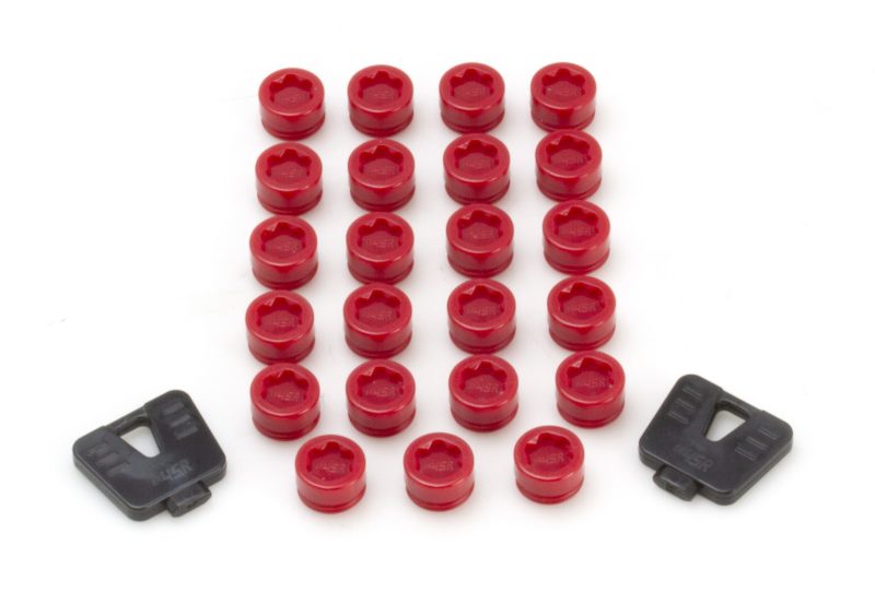 Wheel Mate SR45R Caps Set of 20 - Red Wheel Mate Lug Nuts  AXOPROS