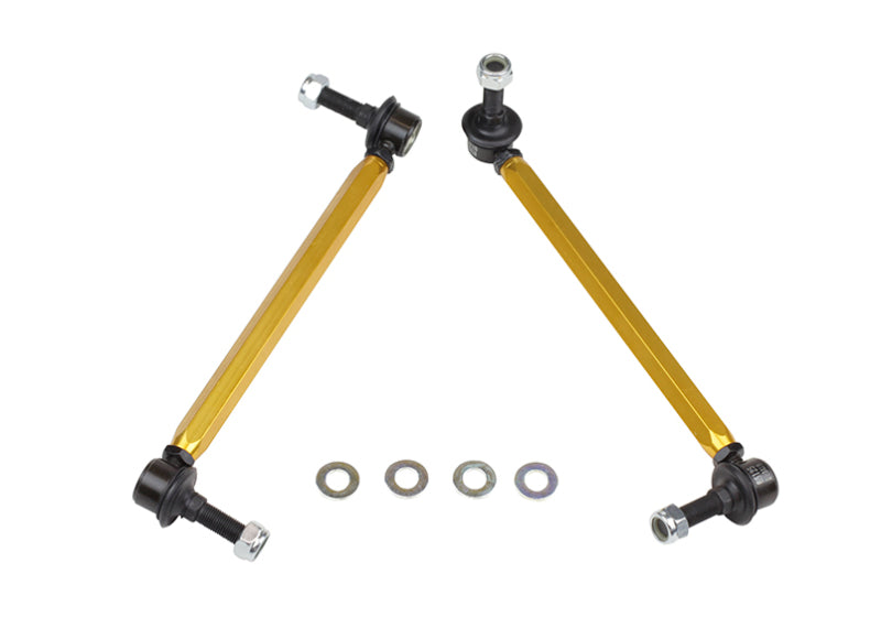 Whiteline 05+ Mustang Coupe 8cyl (Inc Shelby GT/ GT500) Front Swaybar Link Kit H/Duty Adj Steel Ball Whiteline Sway Bar Endlinks AXOPROS