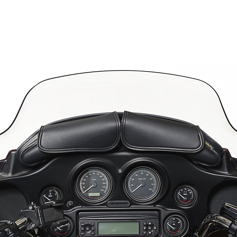 Willie & Max 06-13 HD FL/FLH/FLT/FLHT Two Pouch Windshield Bag (21.25inL x 6.5inH x 2.25inD) - Black Willie & Max Bags - Bike Bags AXOPROS
