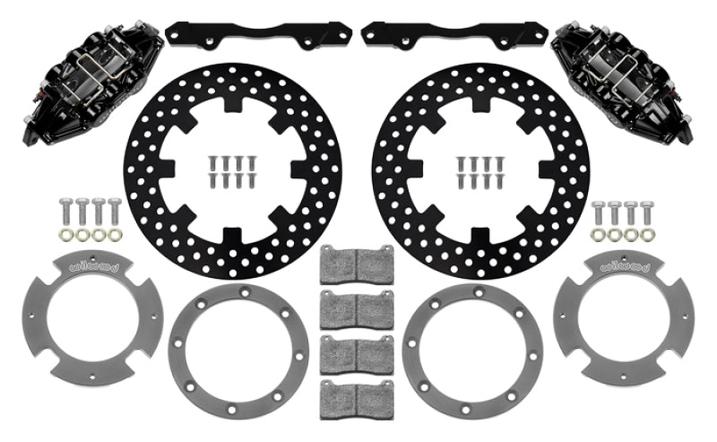 Wilwood 17-21 Can-Am X3RS Black 6-Piston Rear Kit 11.25in - Drilled Rotors Wilwood Brake Kits - Performance Drill  AXOPROS