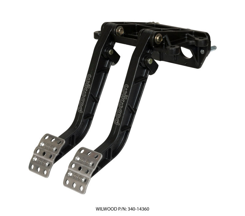 Wilwood Adjustable-Tandem Dual Pedal - Brake / Clutch - Fwd. Swing Mount - 6.25:1 - Black E-Coat Wilwood Pedals AXOPROS