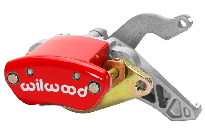 Wilwood Caliper-MC4 Mechanical-L/H - Red w/ Logo 1.19in Piston .81in Disc Wilwood Brake Calipers - Perf AXOPROS