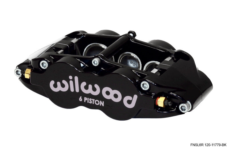 Wilwood Caliper-Narrow Superlite 6R-LH - Black 1.62/1.12/1.12in Pistons 1.25in Disc Wilwood Brake Calipers - Perf AXOPROS