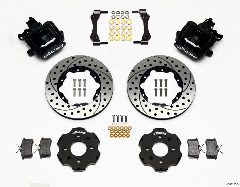 Wilwood Combination Parking Brake Rear Kit 11.00in Drilled Civic / Integra Disc 2.39 Hub Offset Wilwood Brake Calipers - Perf AXOPROS