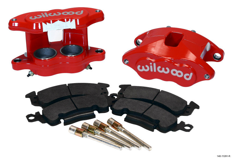 Wilwood D52 Front Caliper Kit - Red 2.00 / 2.00in Piston 1.04in Rotor Wilwood Big Brake Kits AXOPROS