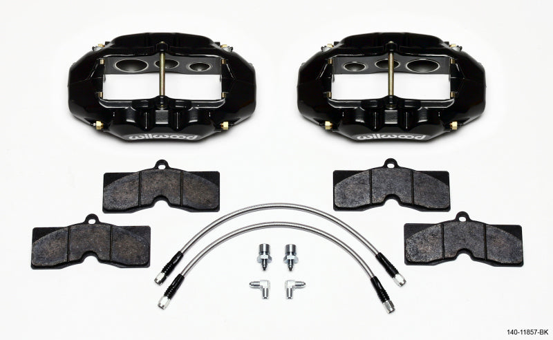 Wilwood D8-6 Front Caliper Kit Black Corvette C2 / C3 65-82 Wilwood Big Brake Kits AXOPROS