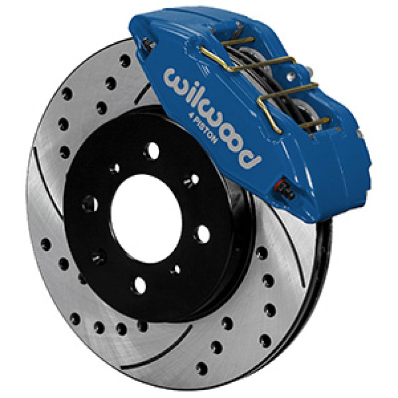 Wilwood DPHA Front Caliper & Rotor Kit Drilled Honda / Acura w/ 262mm OE Rotor - Competition Blue Wilwood Big Brake Kits AXOPROS