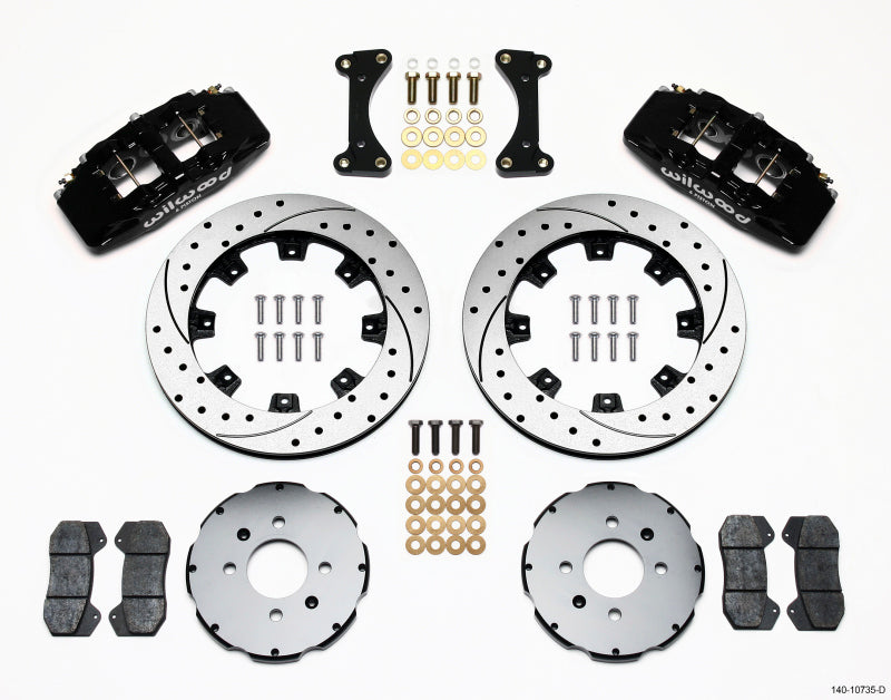 Wilwood Dynapro 6 Front Hat Kit 12.19in Drilled 94-01 Honda/Acura w/262mm Disc Wilwood Big Brake Kits AXOPROS