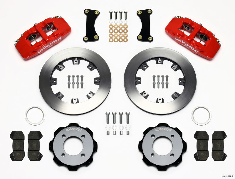 Wilwood Dynapro 6 Front Hat Kit 12.19in Red 2011 Fiesta Wilwood Big Brake Kits AXOPROS