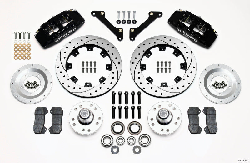 Wilwood Dynapro 6 Front Hub Kit 12.19in Drilled 79-81 Camaro Wilwood Big Brake Kits AXOPROS