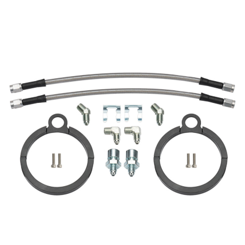Wilwood Flexline Kit 12 inch -3 3/8-24 IF 1/8-27 NPT 90 Degree Wilwood Brake Line Kits AXOPROS