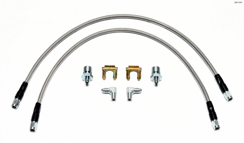 Wilwood Flexline Kit 22 inch 3/8-24 to 90 Degree Wilwood Brake Line Kits AXOPROS