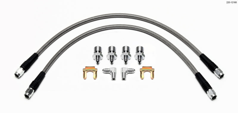 Wilwood Flexline Kit Front 1965-1969 Ford Mustang Wilwood Brake Line Kits AXOPROS