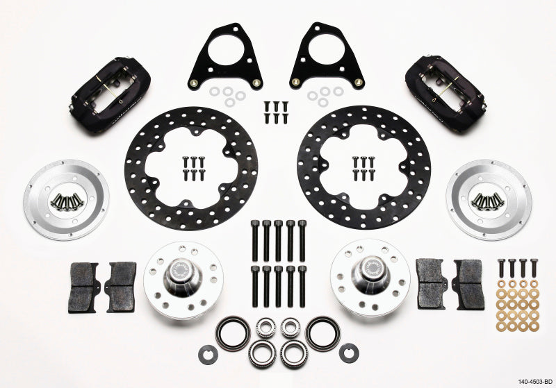 Wilwood Forged Dynalite Front Drag Kit Drilled Rotor 87-93 Mustang 84-86 SVO 5 Lug Wilwood Big Brake Kits AXOPROS