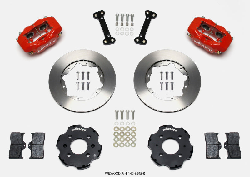 Wilwood Forged Dynalite Front Hat Kit 11.00in Red Integra/Civic w/Fac.240mm Rtr Wilwood Big Brake Kits AXOPROS