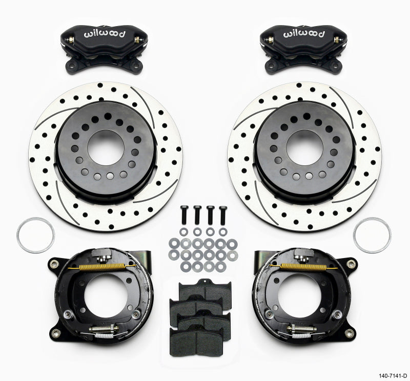Wilwood Forged Dynalite P/S Park Brake Kit Drilled Chevy 12 Bolt w/ C-Clips Wilwood Big Brake Kits AXOPROS