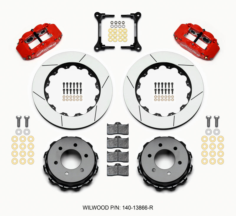 Wilwood Narrow Superlite 4R RearTruck Kit 14.25in Red 2012-Up Ford F150 (6 lug) Wilwood Big Brake Kits AXOPROS