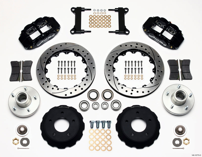 Wilwood Narrow Superlite 6R Front Hub Kit 13.06in Drilled Chevy C-10 60-87 CPP Drop Spindle Wilwood Big Brake Kits AXOPROS