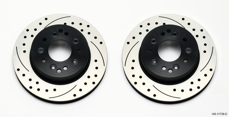 Wilwood Rotor Kit Rear-Drilled 65-82 Corvette C2/C3 (1Pc Rotors) Wilwood Brake Rotors - 2 Piece AXOPROS