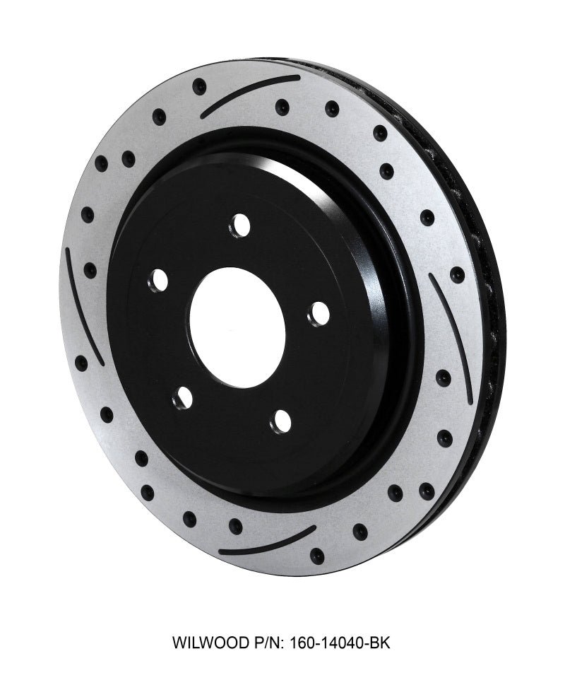 Wilwood Rotor-Rear-SRP-C5/C6 Vette-RH-BLK 12.00 x 1.03 - 5 x 4.75in Wilwood Brake Rotors - 2 Piece AXOPROS